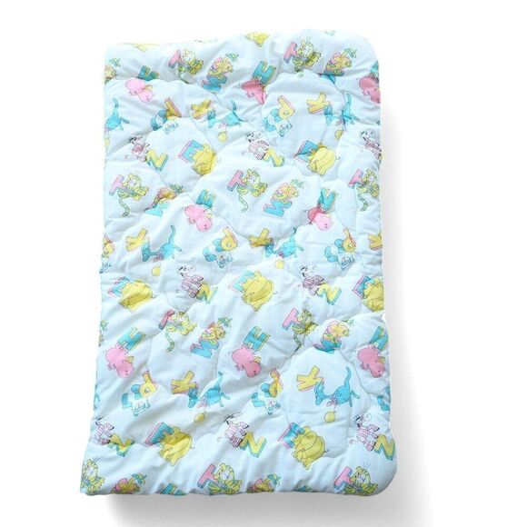 Vintage Nursey Baby Toddler Sleeping Bag Blanket Blue / Multicolor - Picture 3 of 7